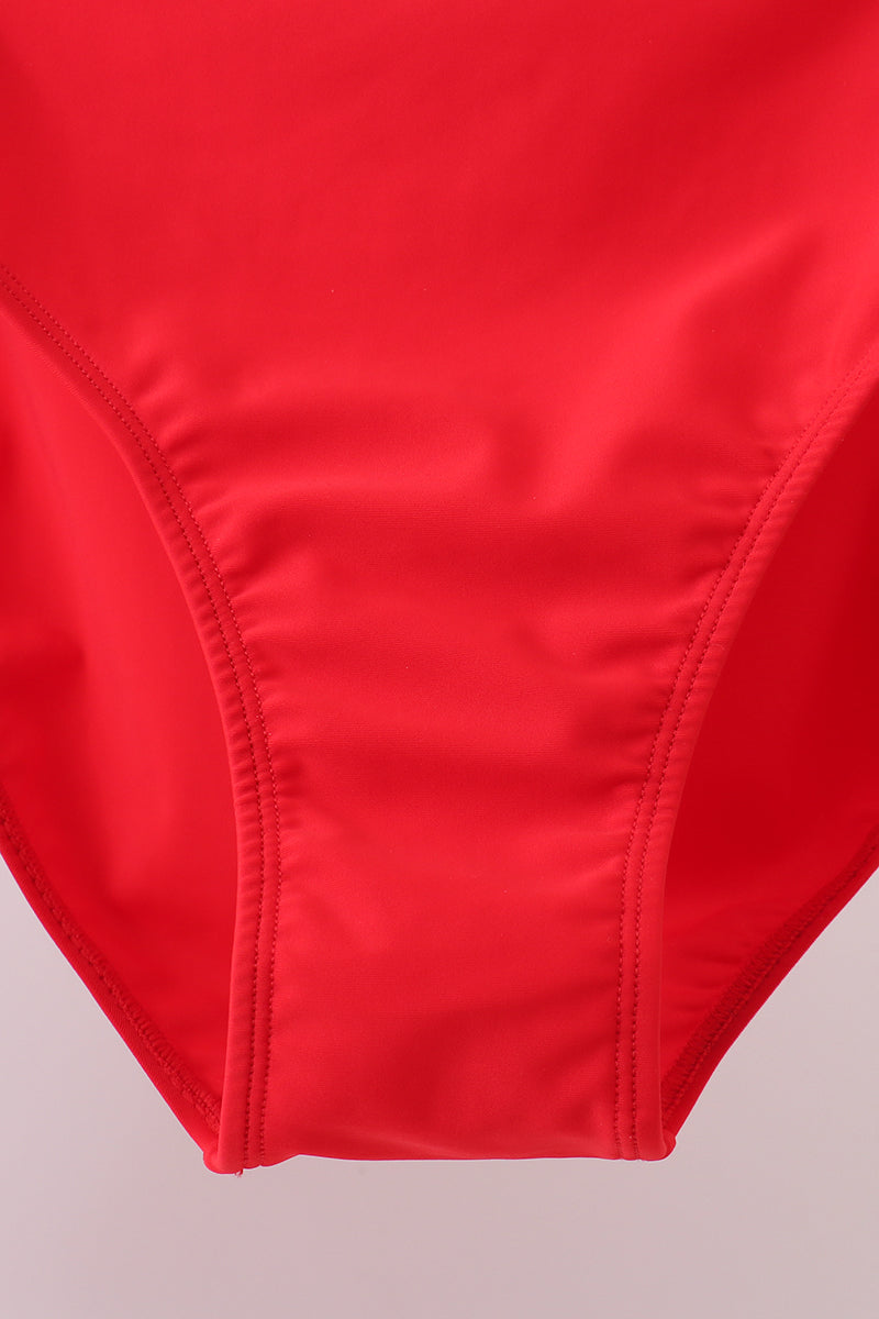 Red 2PC Mom & Me Swimsuit