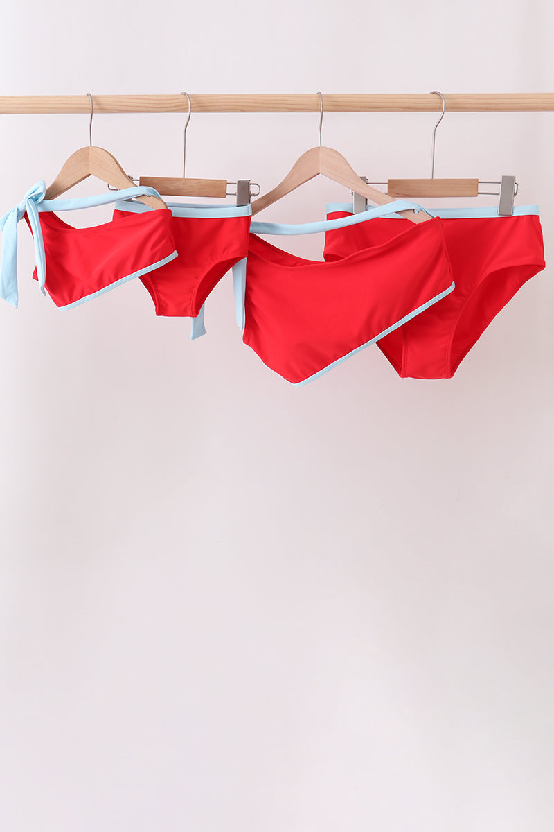 Red 2PC Mom & Me Swimsuit