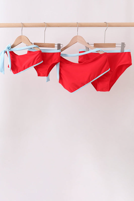 Red 2PC Mom & Me Swimsuit