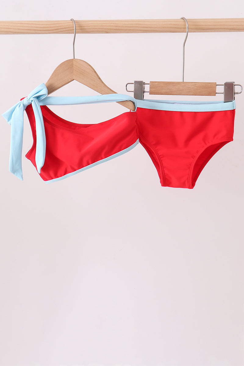 Red 2PC Mom & Me Swimsuit