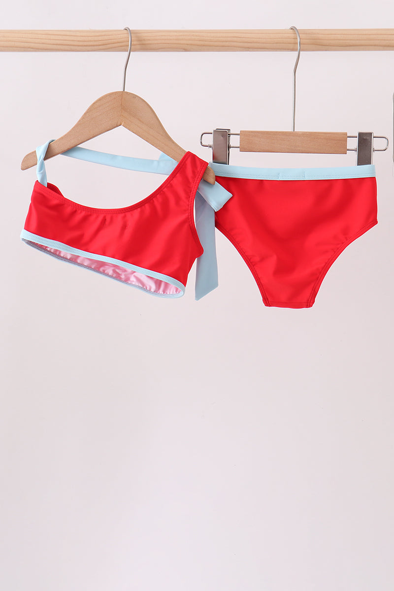 Red 2PC Mom & Me Swimsuit