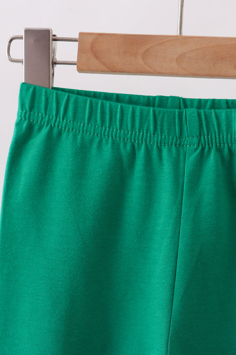 Girls Green Ruffle Pants