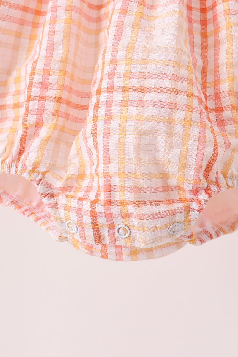 Baby Girl Pink Plaid Bubble