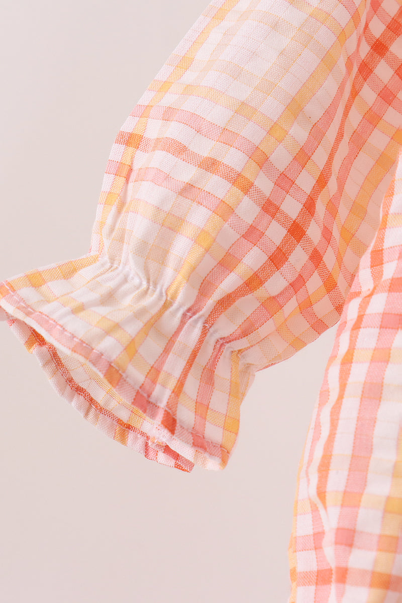 Baby Girl Pink Plaid Bubble