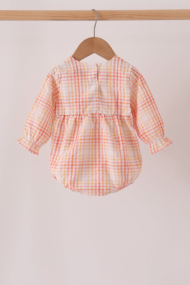 Baby Girl Pink Plaid Bubble