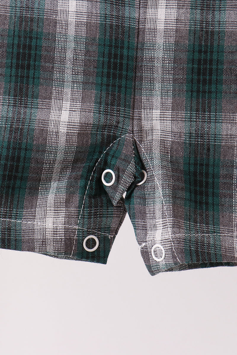 Baby Boys Fall Green Plaid Jonjon