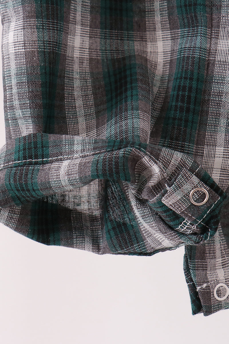 Baby Boys Fall Green Plaid Jonjon
