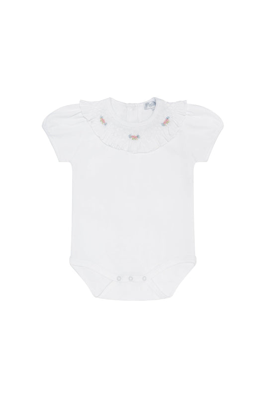 Pima Cotton Baby Girl Princess Smocked Onesie