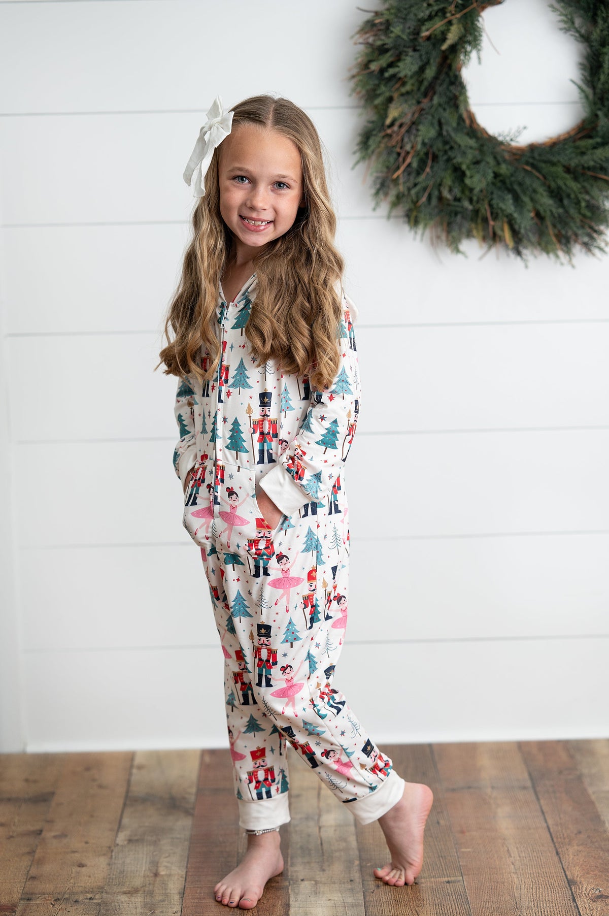 Girls Nutcracker Zip Onesie Lounge Set