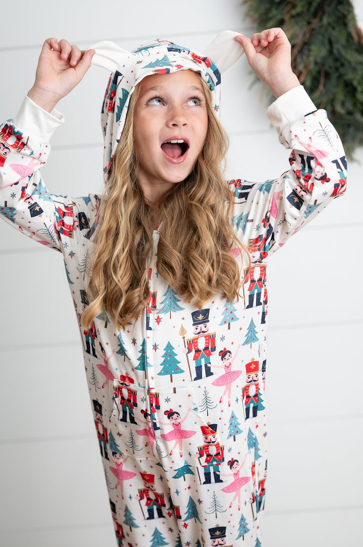Girls Nutcracker Zip Onesie Lounge Set