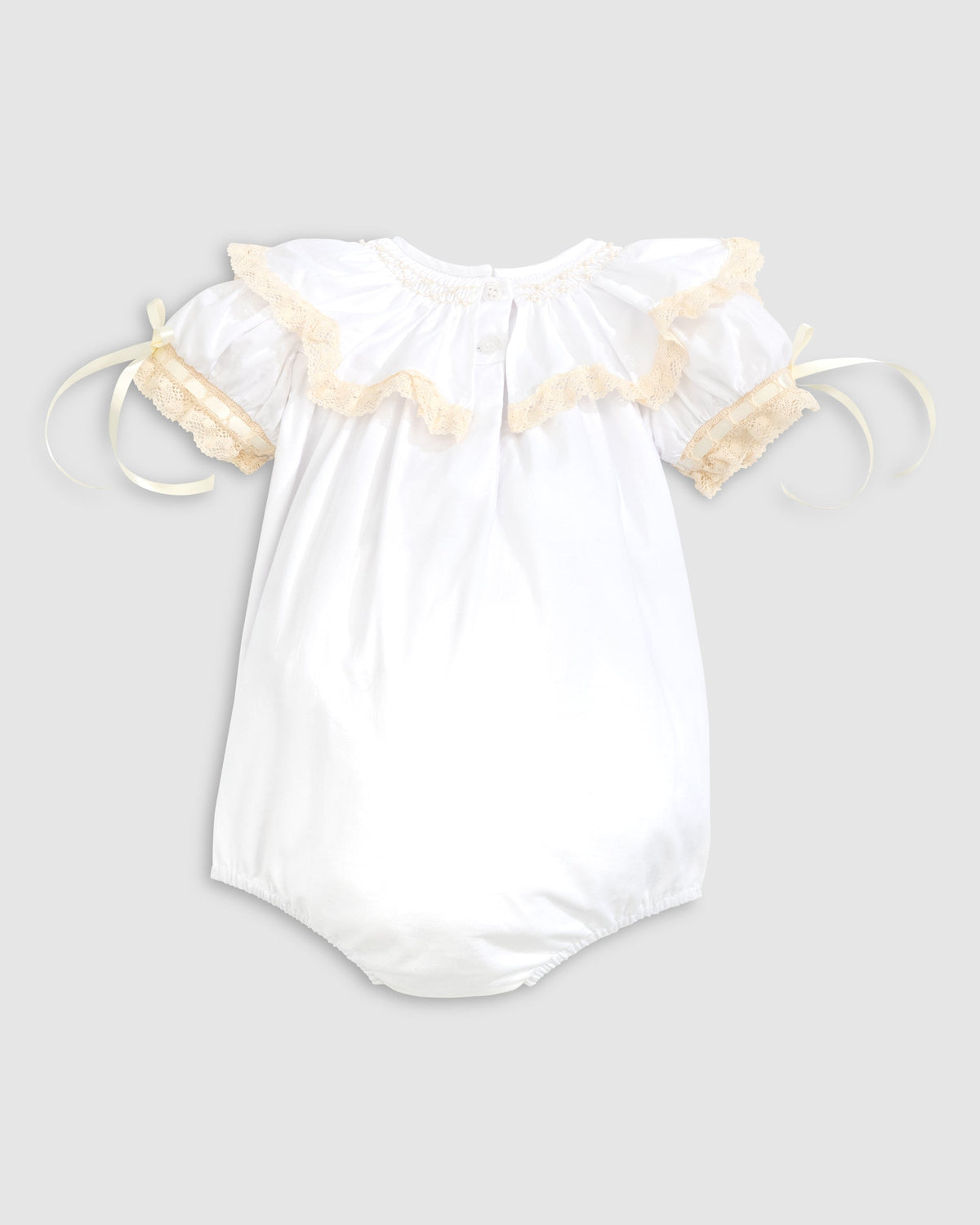 Lancaster Beaded Bishop Collar White Sleeved Girls' Heirloom Bubble