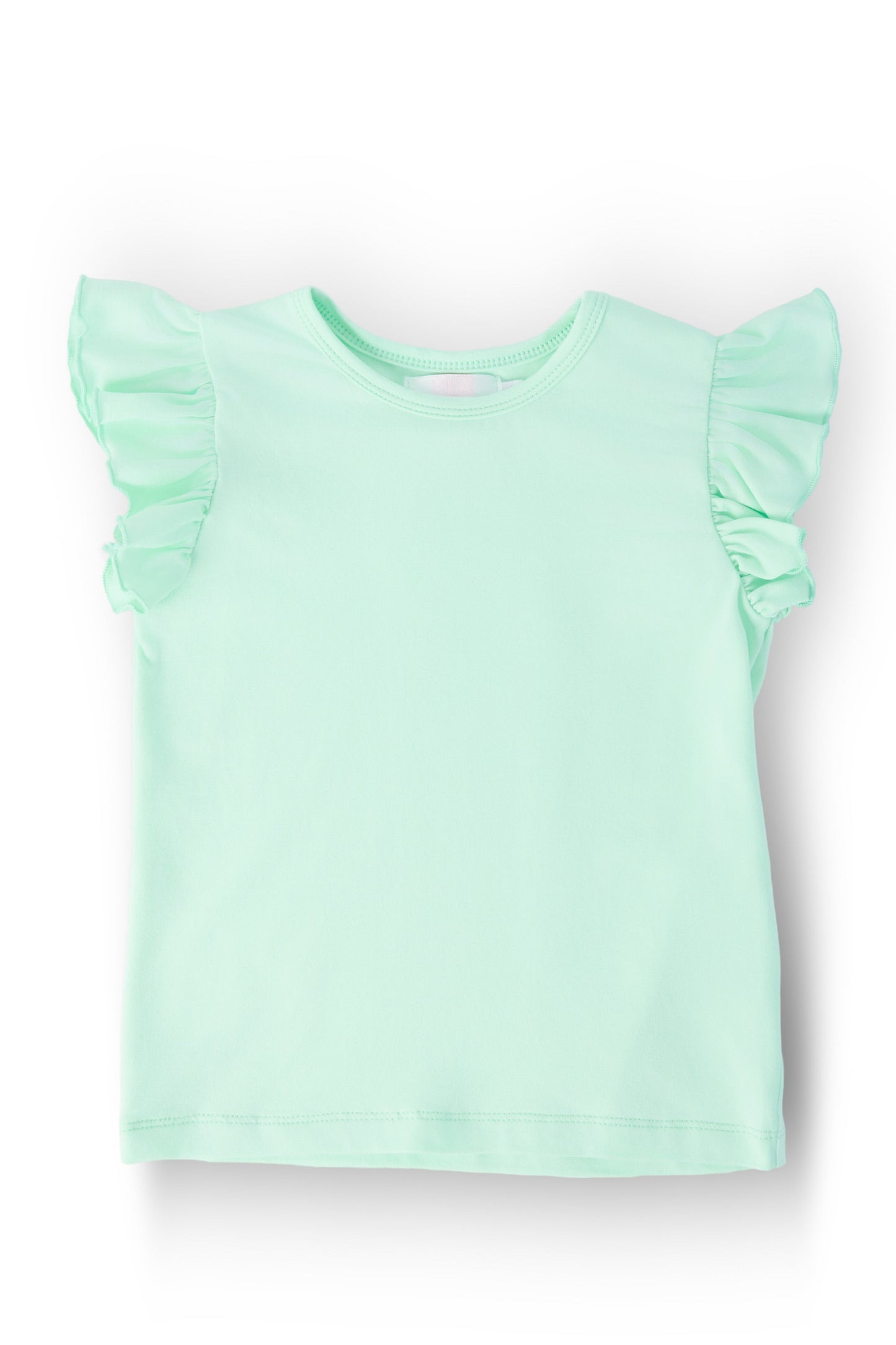 Pastel Green S/S Ruffle Tee
