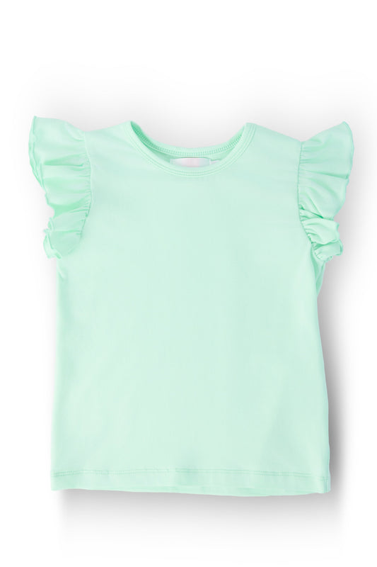 Pastel Green S/S Ruffle Tee