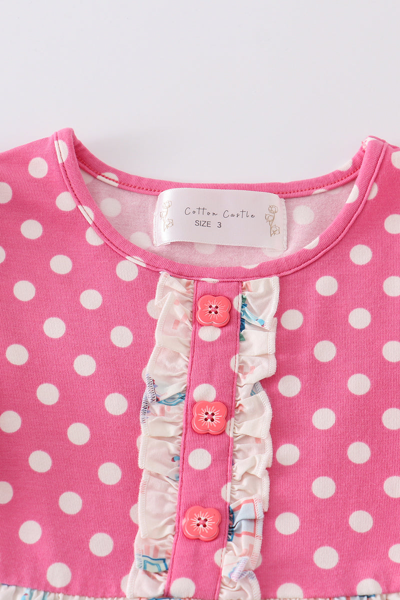 Balcony Pink Dot Dress