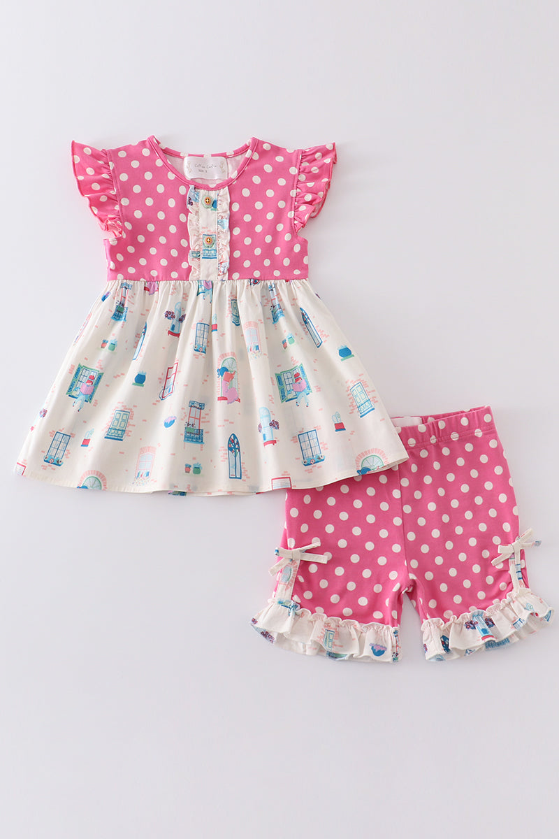 Balcony Print Girl Set