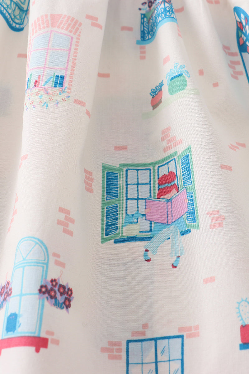 Balcony Print Girl Set
