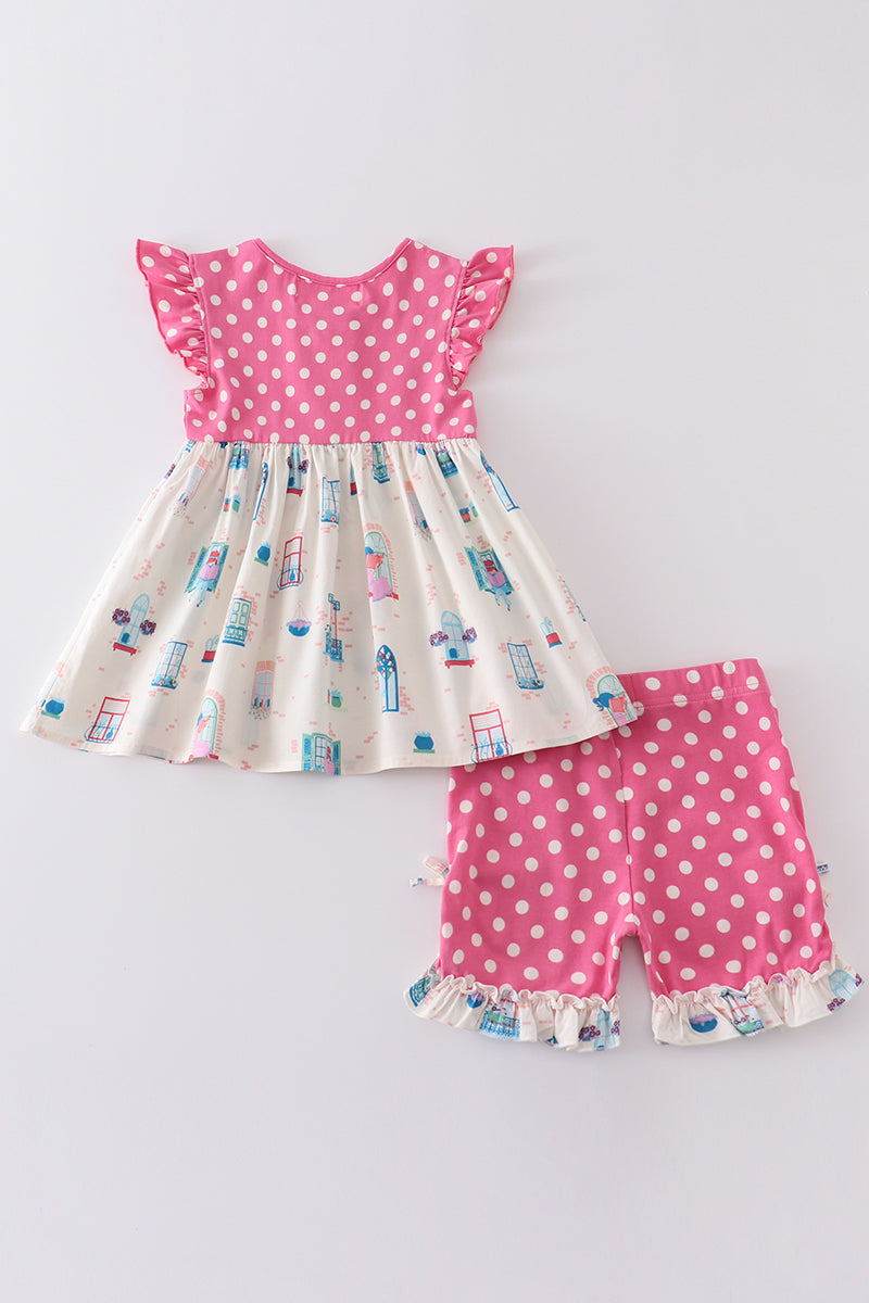 Balcony Print Girl Set