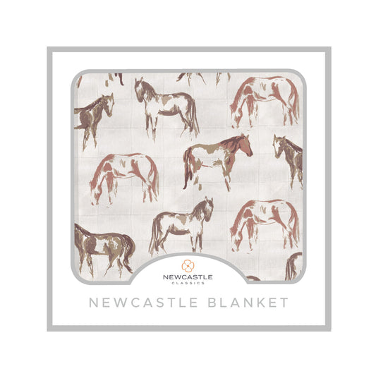 Wild Horses Bamboo Newcastle Blanket