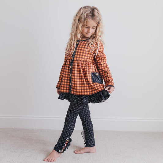 Girls Fall Check Set