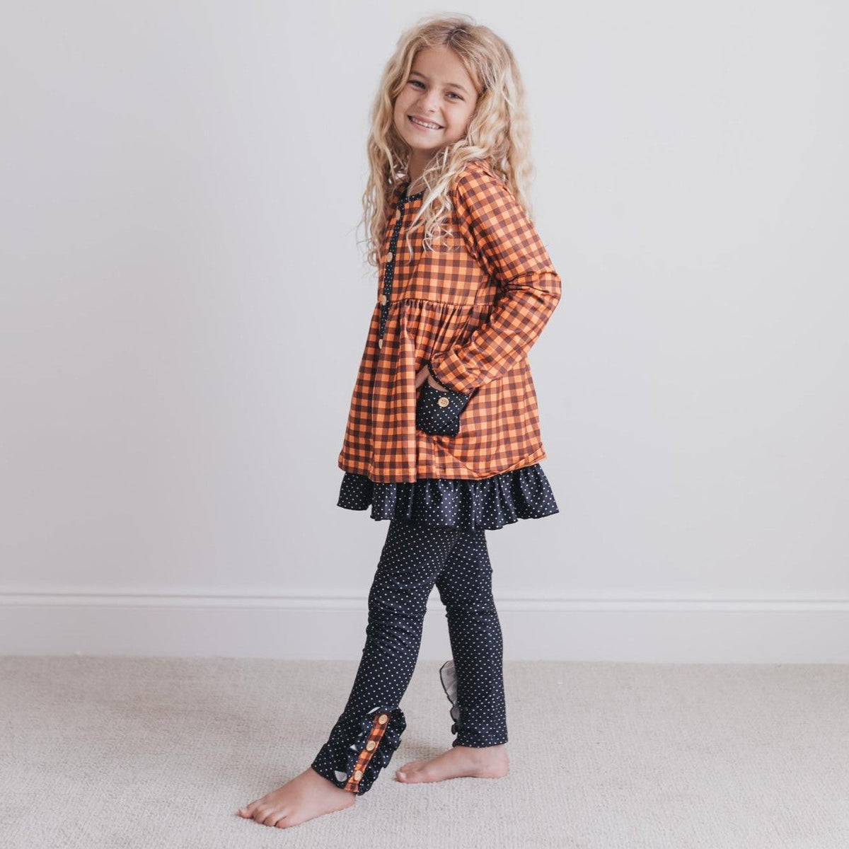 Girls Fall Check Set