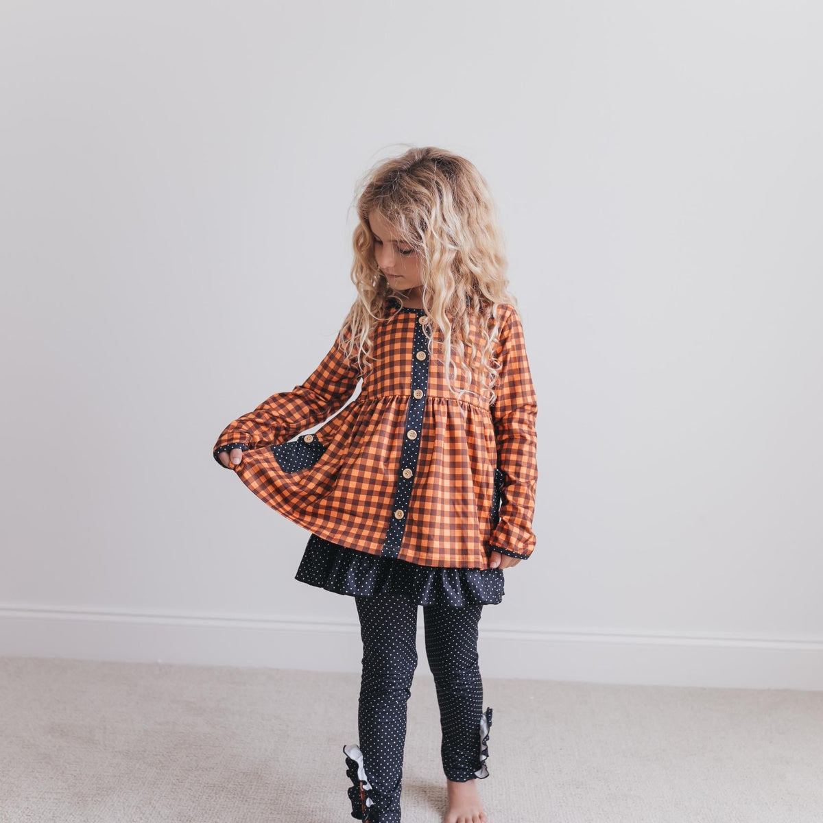 Girls Fall Check Set