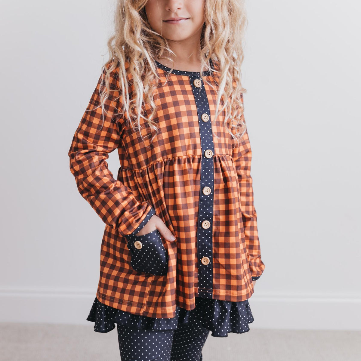 Girls Fall Check Set