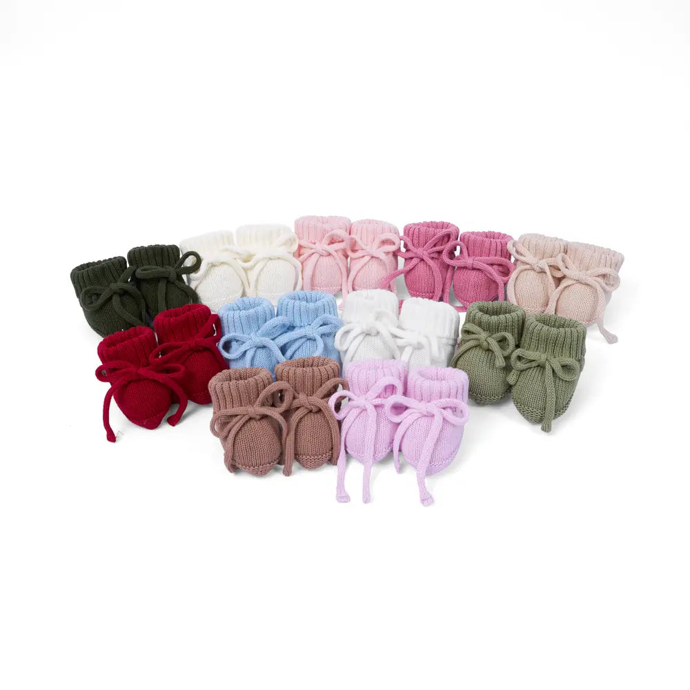 Knitted Booties in Pink