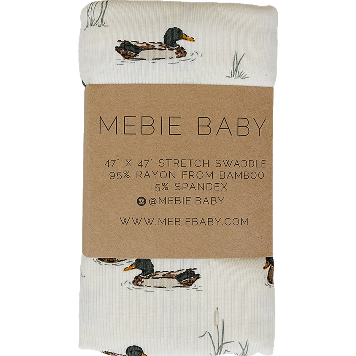 Ducks Ribbed Bamboo Stretch Swaddle