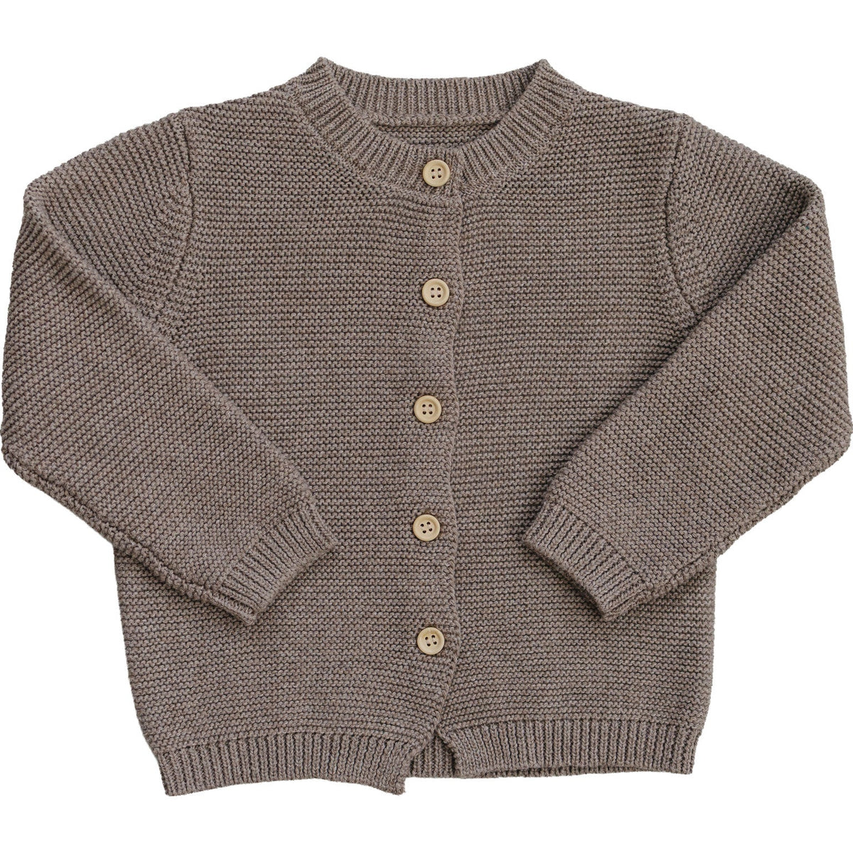 Brown Knit Button Down Cardigan
