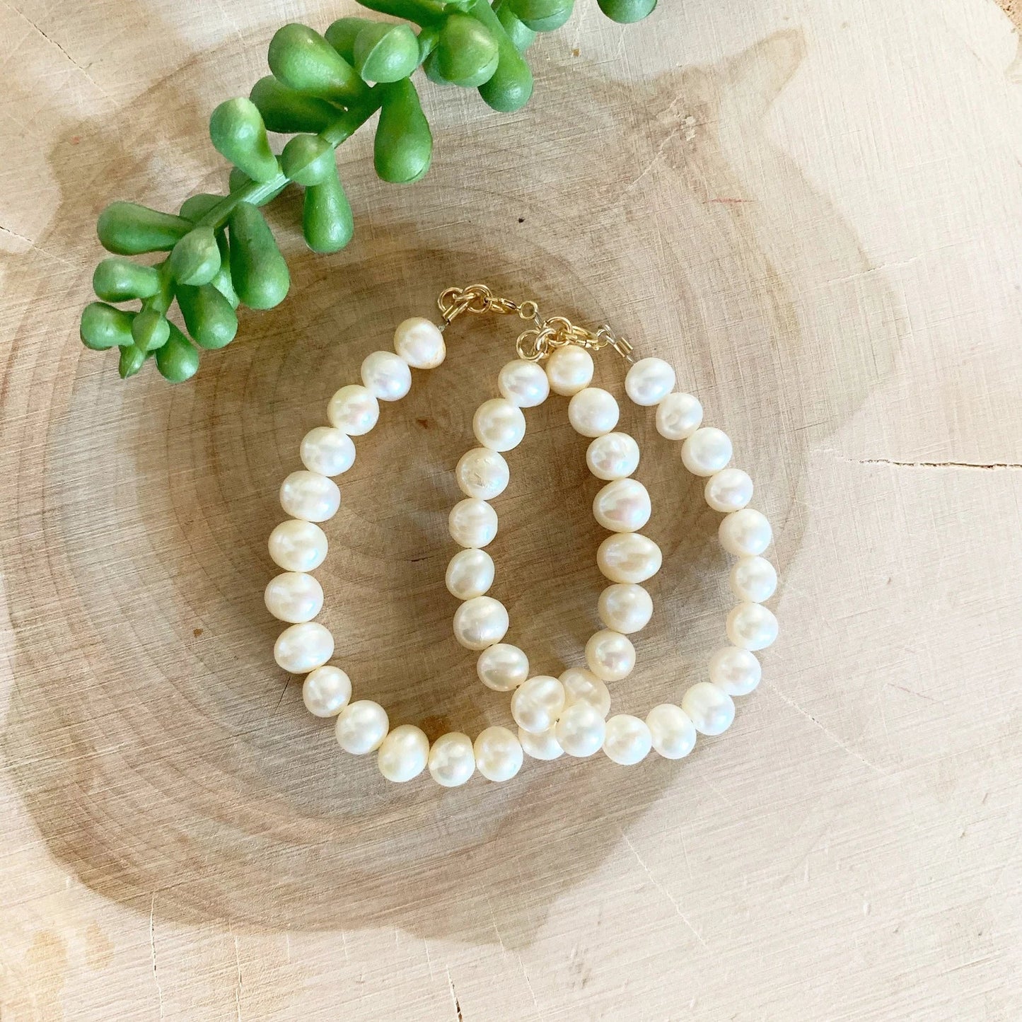 Gold-Filled Freshwater Pearl Baby Bracelet | Hypoallergenic Keepsake Gift | Matching Mommy & Me Jewelry