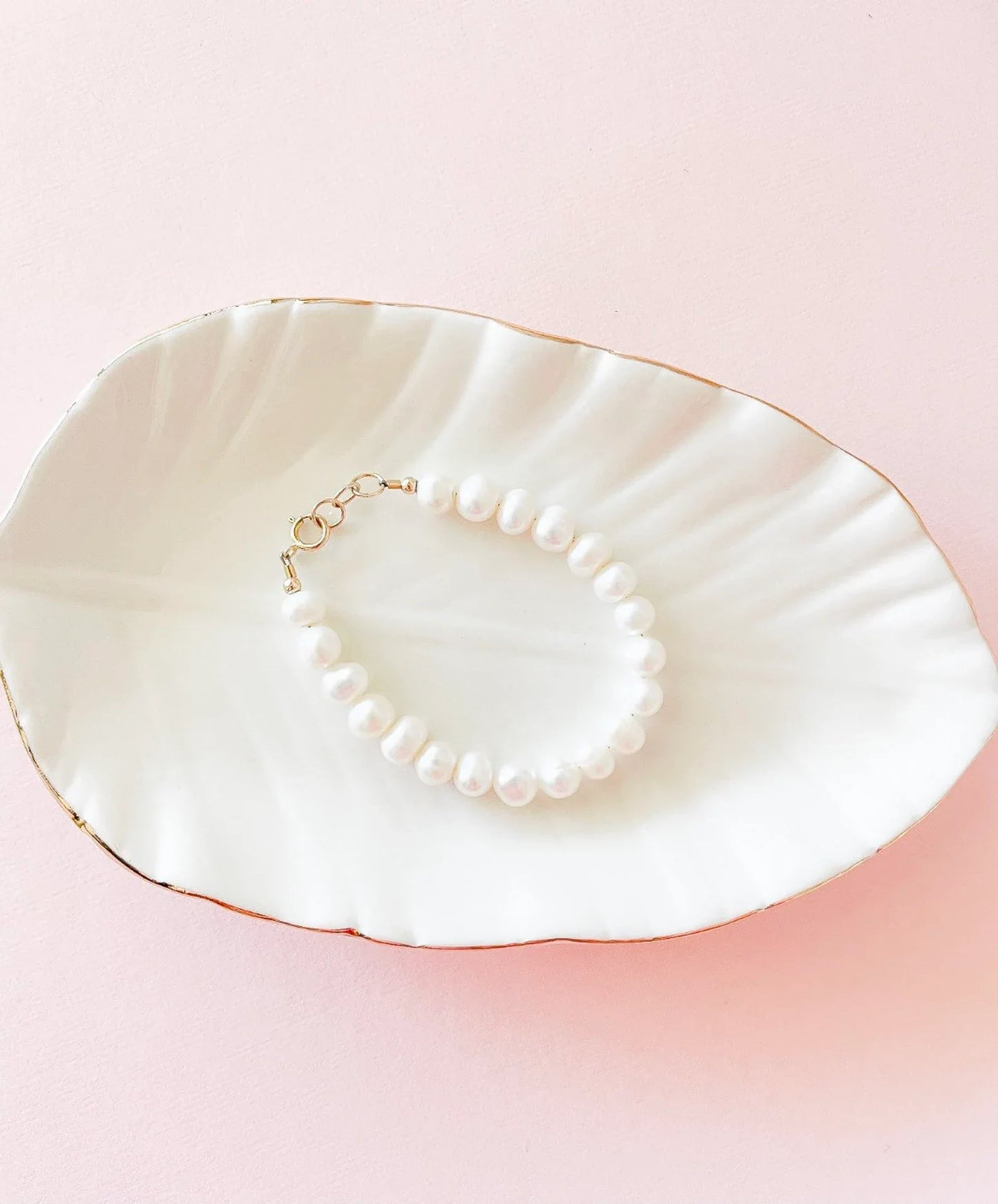 Gold-Filled Freshwater Pearl Baby Bracelet | Hypoallergenic Keepsake Gift | Matching Mommy & Me Jewelry