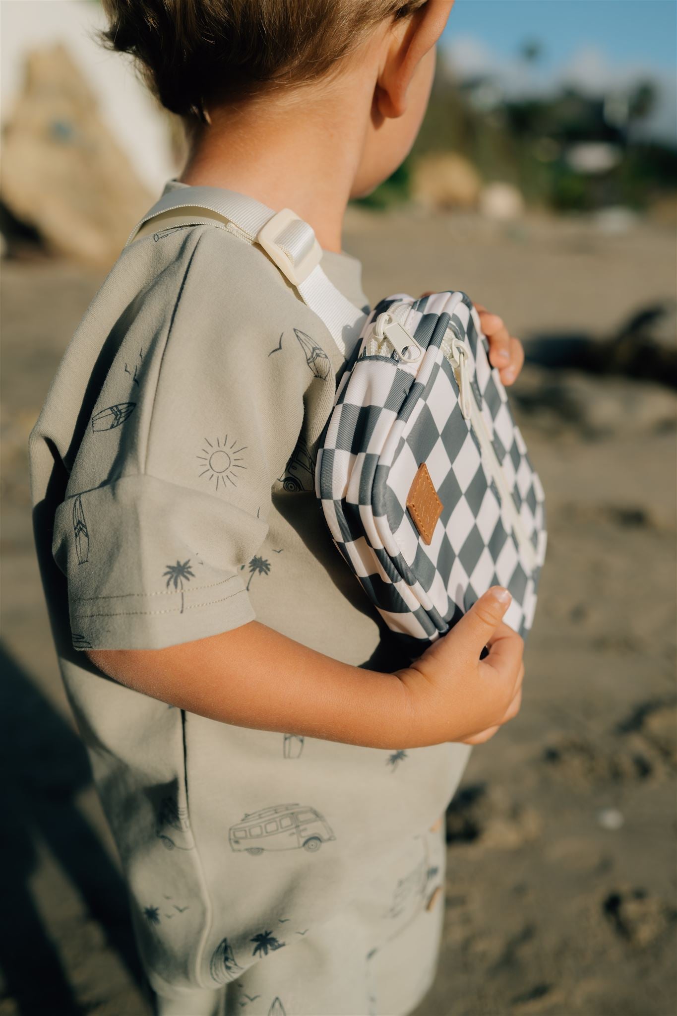 Green Checkered Mini Fanny Pack