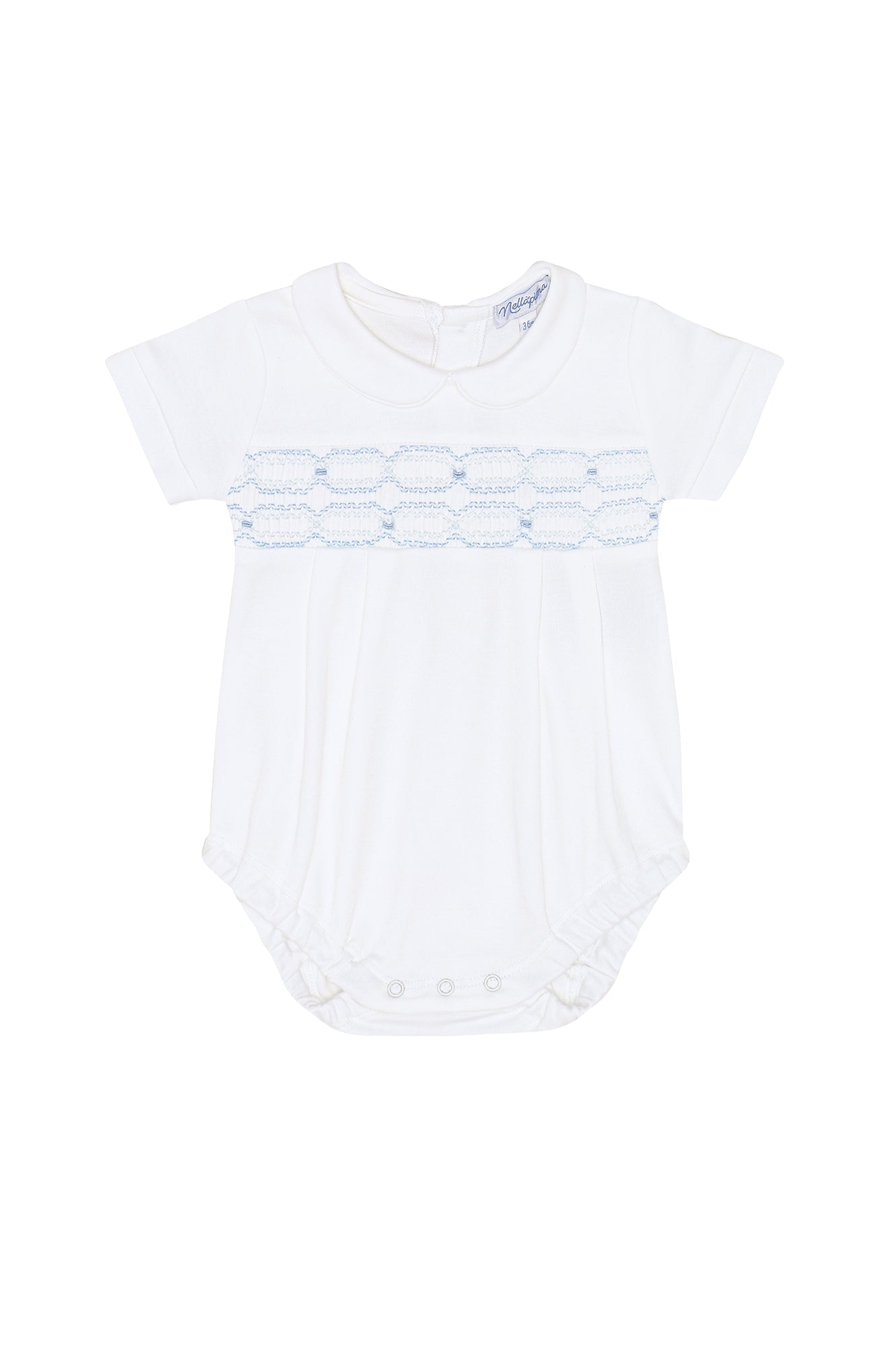 Pima Cotton Hand Smocked Boys Bubble