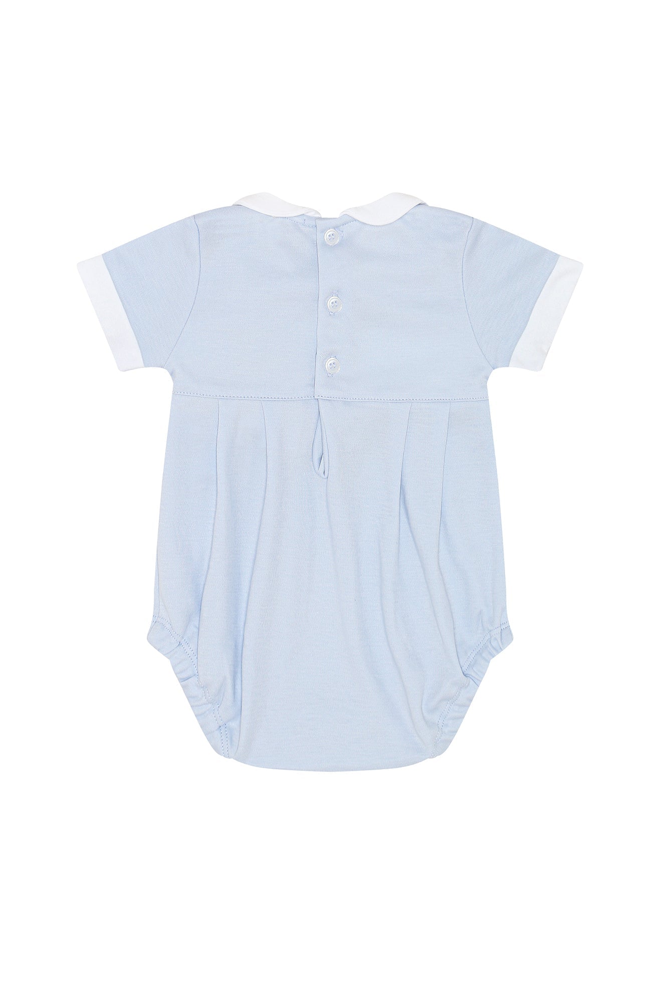 Pima Cotton Hand Smocked Boys Bubble