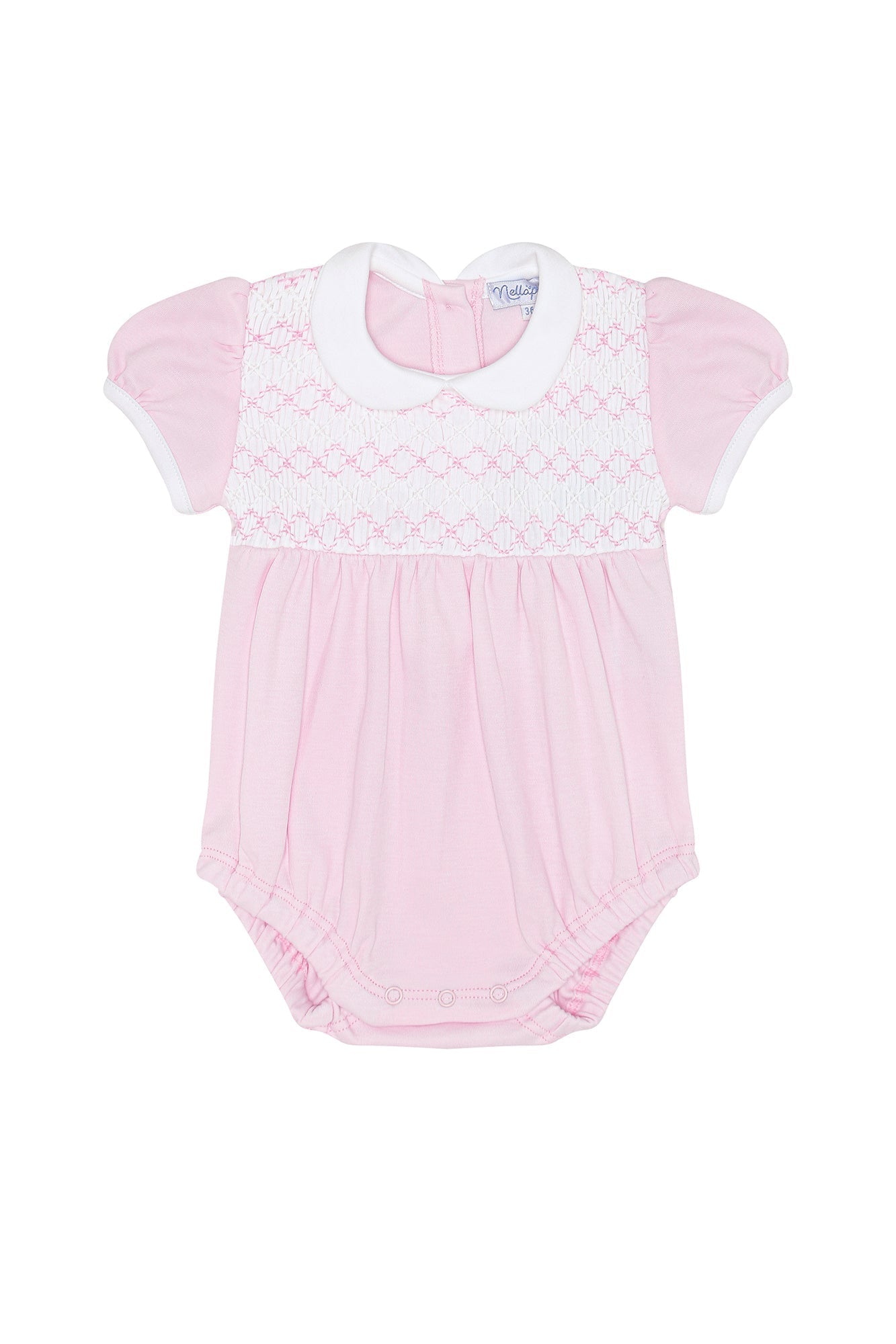 Pima Cotton Hand Smocked Girls Bubble