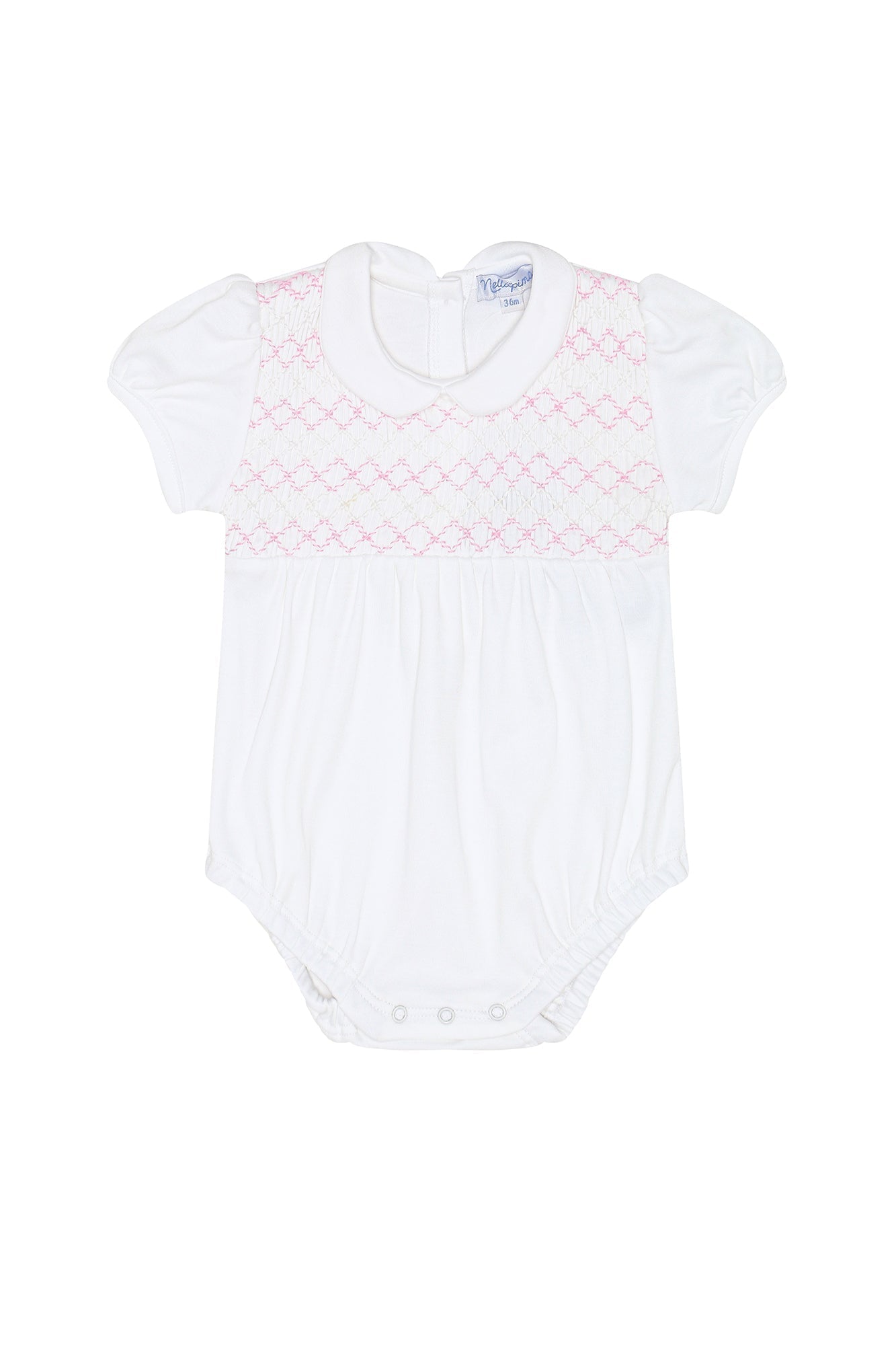Pima Cotton Hand Smocked Girls Bubble