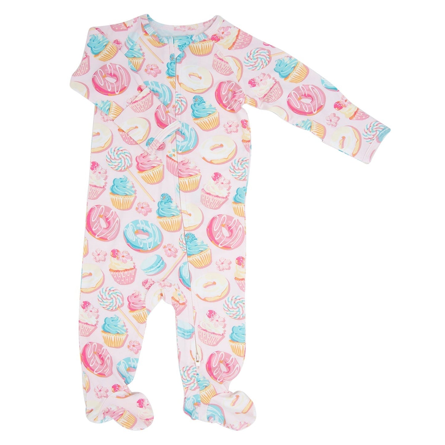 Baby Girl Sweet Tooth Donut Zipper Footie