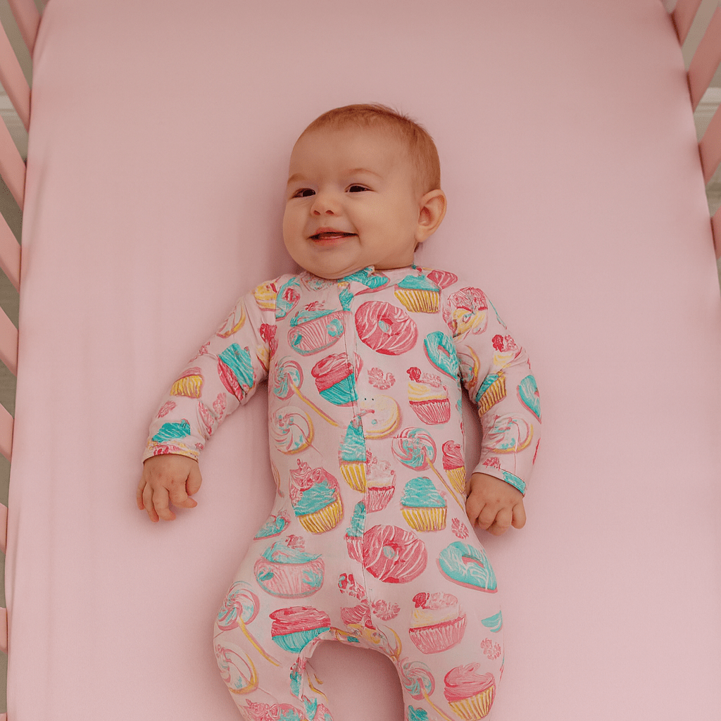Baby Girl Sweet Tooth Donut Zipper Footie