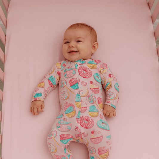 Baby Girl Sweet Tooth Donut Zipper Footie